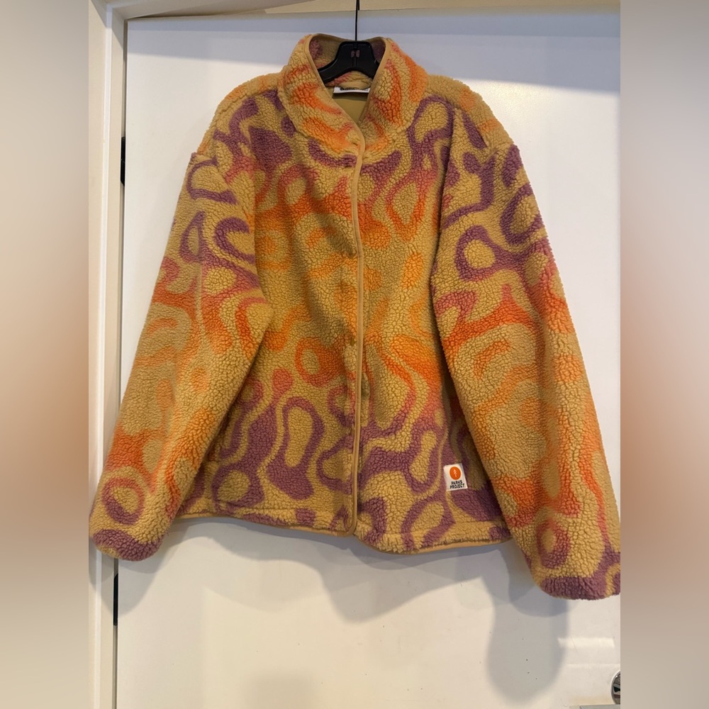 Parks Project Fleece Yellowstone Geysers High Pile Colorful Swirl Jacket Sz 3XL - Picture 2 of 6